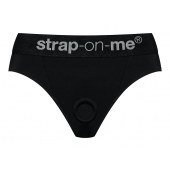 Черные трусики для насадок Heroine Lingerie Harness - size XL - Strap-on-me - купить с доставкой в Магнитогорске