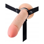 Мужской полый страпон на регулируемых ремешках - 22 см. - Sex Expert - купить с доставкой в Магнитогорске