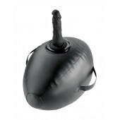 Черный надувной мяч с платформой для фиксации дилдо Body Dock Inflatable Love Ball - Pipedream - купить с доставкой в Магнитогорске