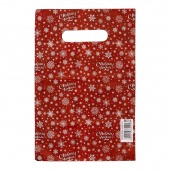 Красный подарочный новогодний пакет с вырубной ручкой (20х30 см) - Сима-Ленд - купить с доставкой в Магнитогорске