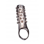 Дымчатая насадка на пенис с выпуклостями - 11 см. - Sex Expert - в Магнитогорске купить с доставкой