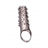 Дымчатая насадка на пенис с шипами и выпуклостями - 12 см. - Sex Expert - в Магнитогорске купить с доставкой