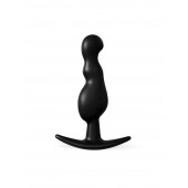 Черная фигурная анальная втулка - 8,5 см. - Sex Expert