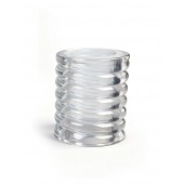 Прозрачная сквозная насадка на пенис с ребрышками - Sex Expert - в Магнитогорске купить с доставкой