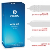 Презервативы OKOTO Mega Mix - 18 шт. - Sitabella - купить с доставкой в Магнитогорске