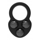 Черное эрекционное кольцо с утяжелителями - Dream Toys - в Магнитогорске купить с доставкой