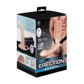 Телесный полый страпон с вибрацией Erection Agents - 24,1 см. - NMC - купить с доставкой в Магнитогорске