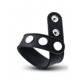 Черное эрекционное кольцо на кнопках - Blush Novelties - в Магнитогорске купить с доставкой