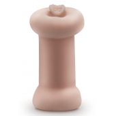 Телесный люминесцентный двусторонний мастурбатор Tasha - Blush Novelties - в Магнитогорске купить с доставкой