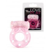 Розовое эрекционное виброкольцо с бабочкой - 1137 - в Магнитогорске купить с доставкой