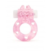 Розовое эрекционное виброкольцо в форме зайчика - 1137 - в Магнитогорске купить с доставкой