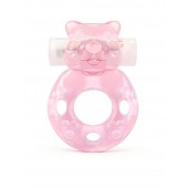 Розовое эрекционное виброкольцо в форме мишки - 1137 - в Магнитогорске купить с доставкой