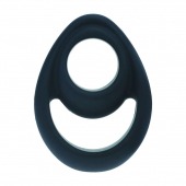 Черное эрекционное кольцо Double Ergo Silicone Cockring - Shots Media BV - в Магнитогорске купить с доставкой