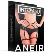 Черные стрепы на бёдра Aneir - Intoyou - купить с доставкой в Магнитогорске