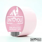 Розовый скотч для фиксации Non-Sticky Bondage Tape - 15 м. - Intoyou - купить с доставкой в Магнитогорске