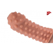 Насадка на фаллос с бугорками по поверхности - 14,7 см. - KOKOS - в Магнитогорске купить с доставкой