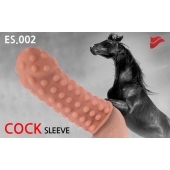 Насадка на фаллос с бугорками по поверхности - 14,7 см. - KOKOS - в Магнитогорске купить с доставкой