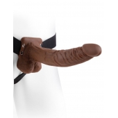 Полый мужской фаллопротез Hollow Strap-On with Balls - 24 см. - Pipedream - купить с доставкой в Магнитогорске