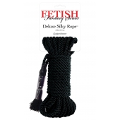 Черная веревка для фиксации Deluxe Silky Rope - 9,75 м. - Pipedream - купить с доставкой в Магнитогорске