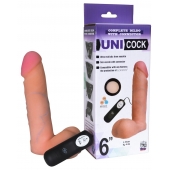 Фаллическая насадка Харнесс UNICOCK 6  с вибрацией - 18 см. - LOVETOY (А-Полимер) - купить с доставкой в Магнитогорске