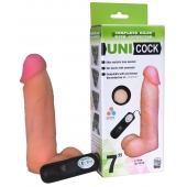 Фаллическая насадка Харнесс UNICOCK 7  с вибрацией - 19 см. - LOVETOY (А-Полимер) - купить с доставкой в Магнитогорске