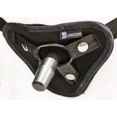 Страпон с 2 насадками и вибрацией UniStrap - 20 и 18 см. - LOVETOY (А-Полимер) - купить с доставкой в Магнитогорске