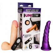Вибрострапон с двумя насадками UniStrap - 18 и 18 см. - LOVETOY (А-Полимер) - купить с доставкой в Магнитогорске