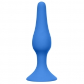 Синяя анальная пробка Slim Anal Plug Medium - 11,5 см.