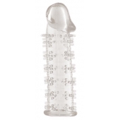 Гелевая прозрачная насадка с шипами - 12 см. - Toyfa Basic - в Магнитогорске купить с доставкой