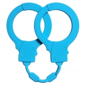 Голубые силиконовые наручники Stretchy Cuffs Turquoise - Lola Games - купить с доставкой в Магнитогорске