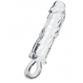 Прозрачная насадка с петлёй для фиксации - 14 см. - ToyFa - в Магнитогорске купить с доставкой