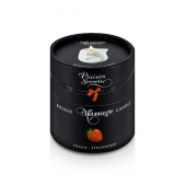 Массажная свеча с ароматом клубники Bougie de Massage Gourmande Fraise - 80 мл. - Plaisir Secret - купить с доставкой в Магнитогорске