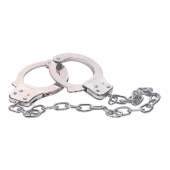 Наручники из металла с длинной цепочкой CHROME HANDCUFFS METAL HANDCUFFS W. KEY - NMC - купить с доставкой в Магнитогорске