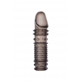 Дымчатая закрытая насадка ToyFa XLover с чешуйками и пупырышками - 13,5 см. - ToyFa - в Магнитогорске купить с доставкой