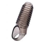 Дымчатая насадка с рёбрышками и подхватом мошонки ToyFa XLover - 12,5 см. - ToyFa - в Магнитогорске купить с доставкой