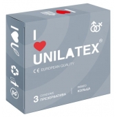 Презервативы с рёбрами Unilatex Ribbed - 3 шт. - Unilatex - купить с доставкой в Магнитогорске