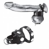 Утяжка для мошонки и пениса Cock Ring With 1  Ball Stretcher And Optional Weight Ring - BlueLine - купить с доставкой в Магнитогорске