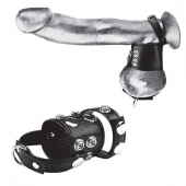 Утяжка на пенис и мошонку Cock Ring With 1.5  Ball Stretcher And Optional Weight Ring - BlueLine - купить с доставкой в Магнитогорске
