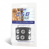 Ремень на член и мошонку 1.5  Cock Ring With Ball Strap - BlueLine - купить с доставкой в Магнитогорске