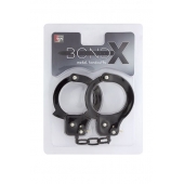 Чёрные наручники из листового металла BONDX METAL CUFFS BLACK - Dream Toys - купить с доставкой в Магнитогорске