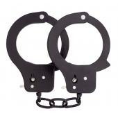 Чёрные наручники из листового металла BONDX METAL CUFFS BLACK - Dream Toys - купить с доставкой в Магнитогорске