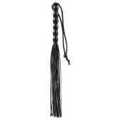 Чёрная мини-плеть из резины Rubber Mini Whip - 22 см. - Blush Novelties - купить с доставкой в Магнитогорске