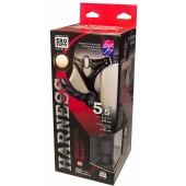 Пояс харнесс премиум класса WOMAN SIMPLEX(S) с 3 черными насадками - LOVETOY (А-Полимер) - купить с доставкой в Магнитогорске