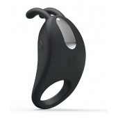 Чёрное эрекционное кольцо с вибрацией Rabbit Vibrator - Baile - в Магнитогорске купить с доставкой