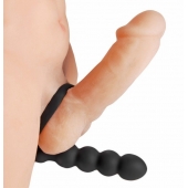 Насадка для двойного проникновения Double Fun Cock Ring with Double Penetration Vibe - XR Brands - в Магнитогорске купить с доставкой