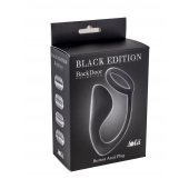 Чёрное эрекционное кольцо с анальной пробкой Button Anal Plug - Lola Games - в Магнитогорске купить с доставкой