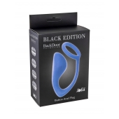 Синее эрекционное кольцо с анальной пробкой Button Anal Plug - Lola Games - в Магнитогорске купить с доставкой
