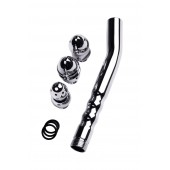 Металлический анальный душ с тремя насадками - ToyFa - купить с доставкой в Магнитогорске