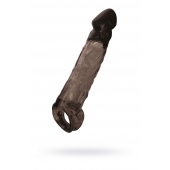 Чёрная насадка на пенис Tс подхватом - 19,5 см. - ToyFa - в Магнитогорске купить с доставкой