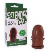 Коричневый латексный удлинитель пениса 2.5 in с шипиками - Sitabella - в Магнитогорске купить с доставкой